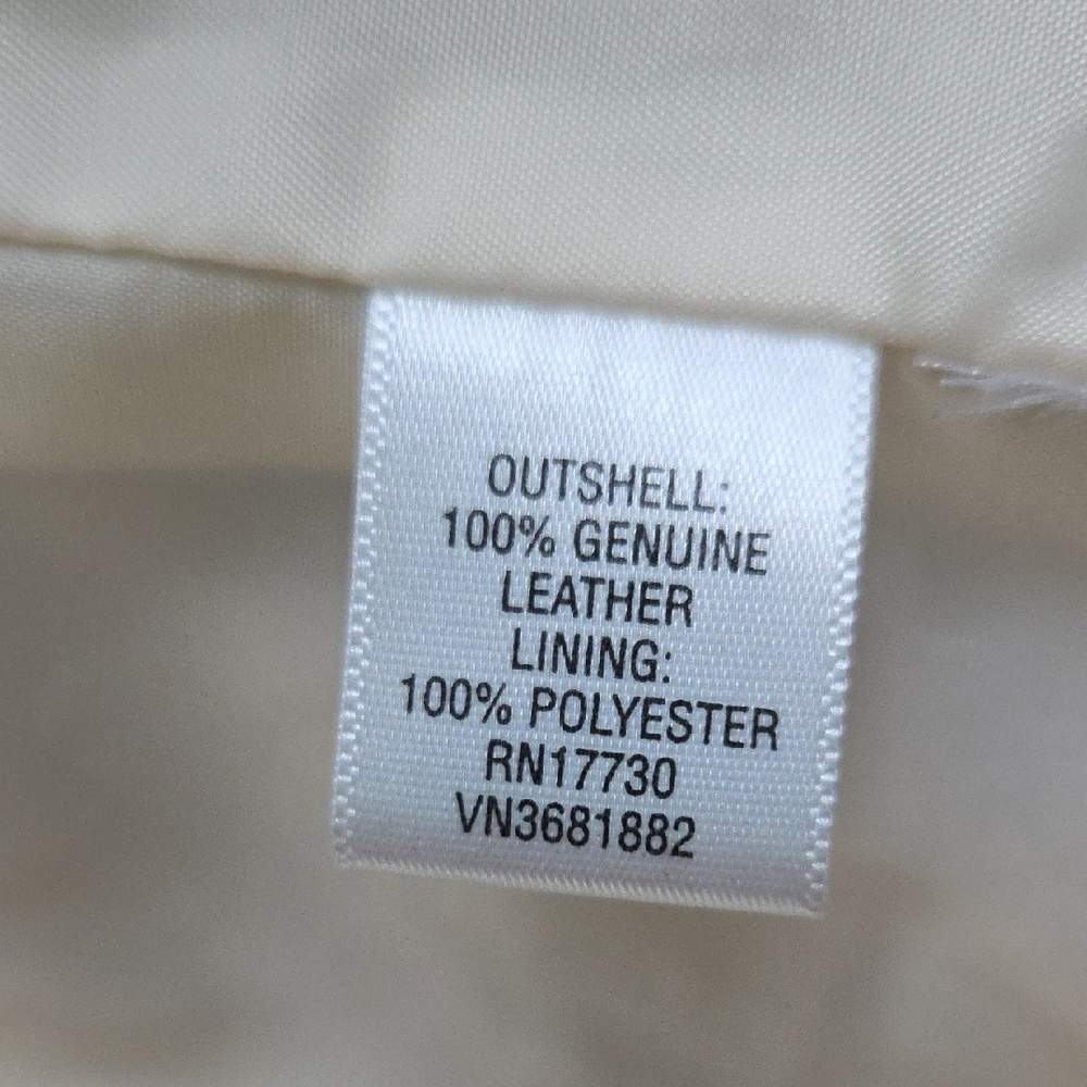 Paul & Joe Women's Light Beige Leather Jacket W/Rufflle - Picture 6 of 7